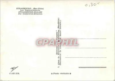 Estrasburgo — Os Pontes-Couverts — Edições de La Cigogne — Verso
