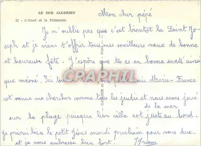 Oued i Palmeraie — Algieria — wydawca Jansol, n°12 — Rewers