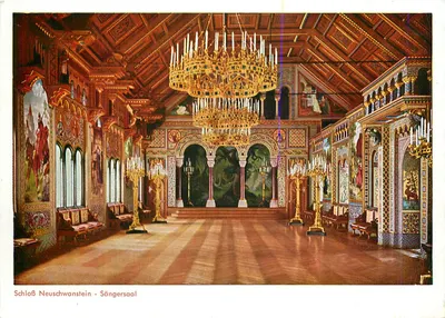 Schloß Neuschwanstein - Sängersaal — editor: Original-Autor und Verleger München & Sohn, n° de série 766
