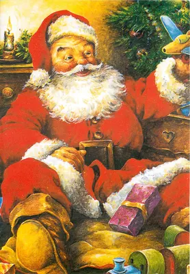 Papai Noel — em seu ateliê com brinquedos — X8510