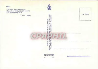 Os rochedos da costa — Oceano rugindo — Editores Pierre Aftaud & Cie, Saint-Herblain — Verso