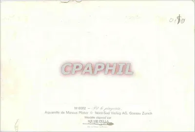 Pit o pingüim — aquarela de Marcus Pfister — Nord-Sud Verlag AG, Gossau Zurich — Verso