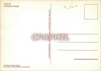 Janela de casa com flores — Aquarela de Gwendal la Bayon — Coleção floral GLB 03 — Verso