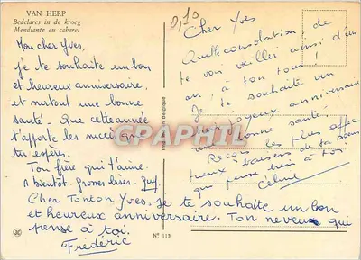 Mendiantes au cabaret — Van Herp — N° 113 — Verso