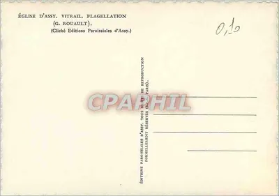 Igreja de Assy — Vitral da Flagelação — Edições Paroissiais de Assy — Verso