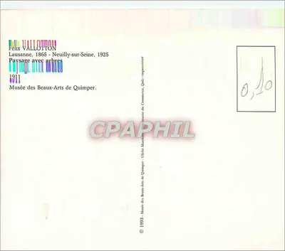 Krajobraz z drzewami — 1911 — Muzeum Sztuk Pięknych w Quimper — Rewers