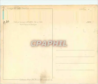 Niska woda w Bretanii — obraz Georges LAPORTE — Wydawnictwo Art JACK — Rewers