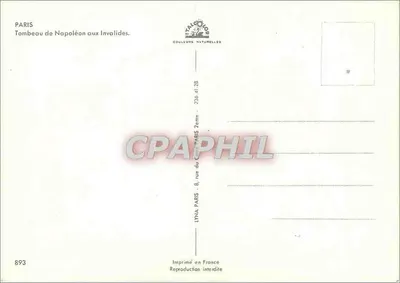 Túmulo de Napoleão nos Invalides — Paris — editor LYNALCO — Verso