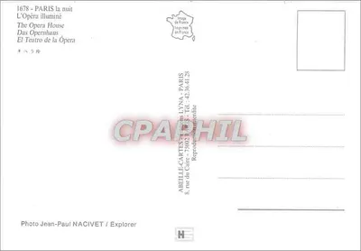 Operia — Paryż w nocy — Abeille-Cartes, Paryż — Rewers