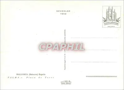Plaza de Toros de Palma de Mallorca — editor casa planas, n° 1042 — Verso