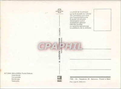 Puerto Pollensa — widok częściowy — a. subirats - N° 2944 — Rewers