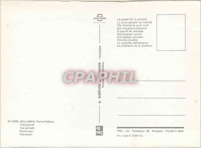 Puerto Pollensa — vista parcial — FISA - I.G. - Palaudarias, 26 - Barcelone — Verso