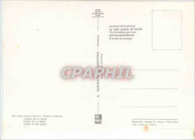 Plaża Puerto Pollençà — szczegół plaży — A. Subirats & Cía, n° 1072 — Rewers
