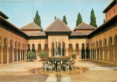 Alhambra — Pátio dos Leões — Editor Kolor, série 45, n°19