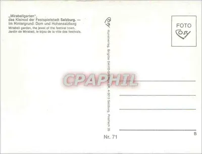 Mirabellgarten — ogród miasta Salzburg — wydawca OSY, nr 71 — Rewers