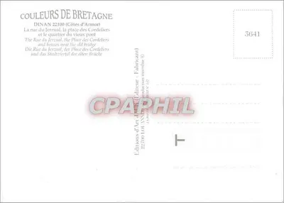 Dinan — vista panorâmica — Éditions d'Art Jean Annexe — Verso