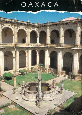 Pátio do exconvento de Santo Domingo — Oaxaca, México — coleção® Blue line, n° OAX 707