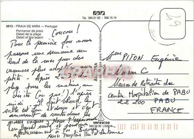 Praia de Mira — Portugalia — Wydawnictwo Artystyczne Obrazów na Wesołych Zdjęciach — Rewers
