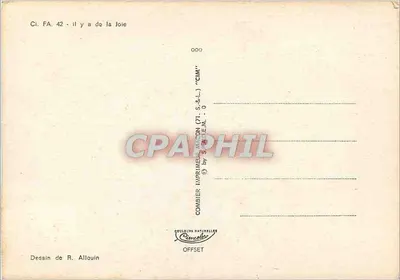Treno Verde alla Chlorophylle — c'è della gioia — disegno di R. Allouin — Verso