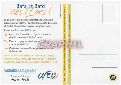Bafa - Formación juvenil — UFCV — Reverso