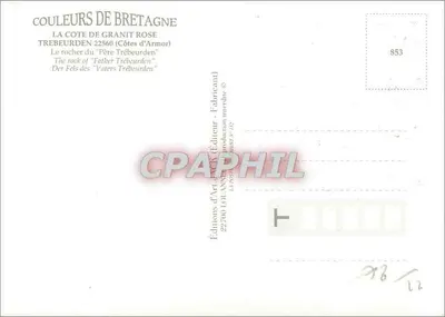 O Pai Trébeurden — Rocha de granito rosa — Éditions d'Art Lollanne — Verso