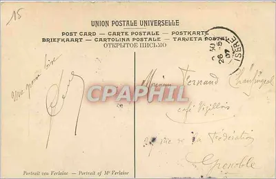 Portret Verlaine — Chantalat — Muzeum Luxembourg — Rewers