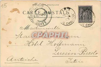 Bilhete postal antigo Rua Saint Jacques — Verso
