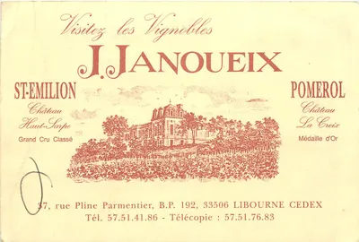 Castelo Haut-Sarpe e Castelo La Croix — J. JANOUOUEIX — Libourne