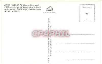 Lourdes — Bazylika Podziemna — Wyd. Gep. Gérard Poulblanc — Rewers