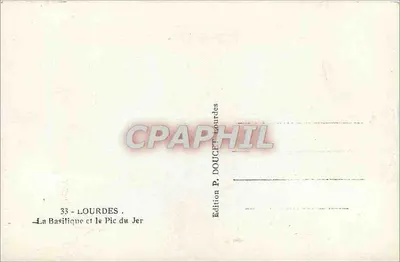 Bazylika i Pic du Jer — Lourdes — Wydawnictwo P. DOUCET Lourdes — Rewers
