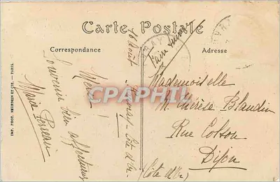 Vézelay — Ogólny widok — CURET RENAUBOT, Papeterie — Rewers