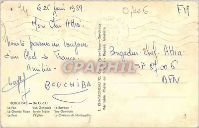 Bergerac — Vista Geral — L. Chatagneau, Bordeaux — Verso