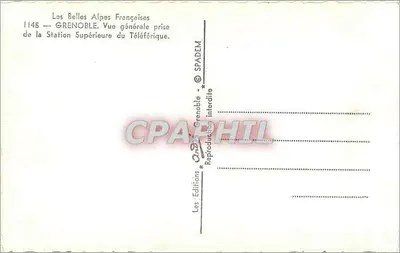 Grenoble — Ogólny widok z Górnego Przystanku Teleferyku — Wydawnictwo Orsas — Rewers