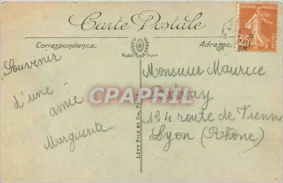 Saint-Chamond — O Jardim Público e o Monumento Carnot — LL. n°46 — Verso
