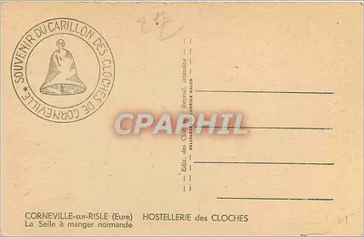 Sala de jantar normanda — Corneville-sur-Risle (Eure) — Édit. des Cloches — Verso