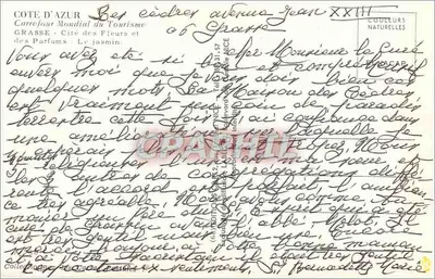 Grasse — Côte d'Azur, cidade dos perfumes — Corte da coleção 'Coulleurs Naturelles' — Verso