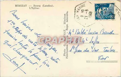 Mimizan — Bourg (Landes). A Igreja. — Verso