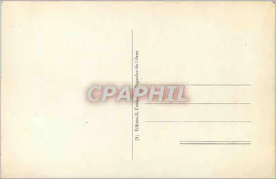 Bagnoles-de-l'Orne — Widok jeziora przez drzewa — Wydawnictwo E. Fischler — Rewers