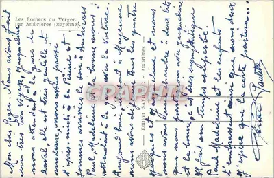 Les Rochers du Verger — Ambrières (Mayenne) — Wydawnictwo SAVINIC — Rewers