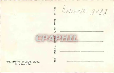 Cuevas en el Réc - Marçon-sur-le-Loir — Sarthe — Foto A. Debau, 5953 — Reverso