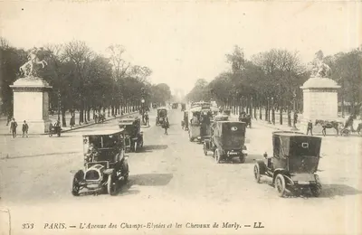 Paris — A Avenida dos Campos-Élisée e os Cavalos de Marly — LL. — n° 353