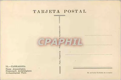 Tarracona — Passo Arqueológico — Ed. exclusiva Sindicato de Iniciativa — Verso
