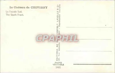O Castelo de Cheverny — Fachada Sul — Estel — Verso