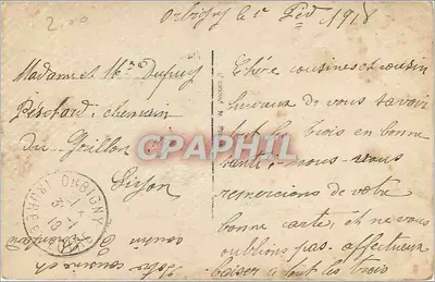 Duas flores — uma rosa pálida e uma amarela — com texto poético — editor DIX n° 1224/3 — Verso