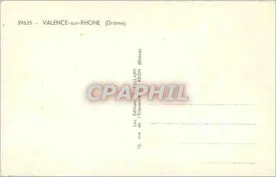 Valence — widok panoramiczny — Éditions de l'Économie, Valence — Rewers