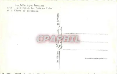Grenoble — Mosty nad Izery i łańcuch Belledonne — Wydawnictwo SPADEM — Rewers