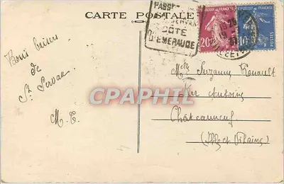 Passeio da Falaise — Pensionato de Família "Les Corbières" — Saint-Servan-sur-Mer (Bretanha) — Verso