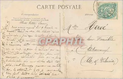 Bilhete postal antigo Environs de Saint Servan La Gueule au Loup — Verso