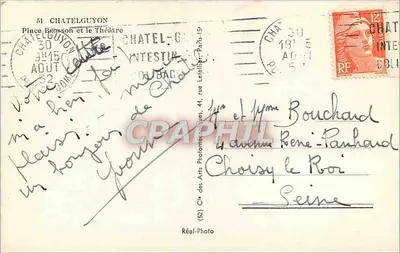 Praça Bossoun e o Teatro — Châtel-Guyon — Réal-Photo (52) — Verso