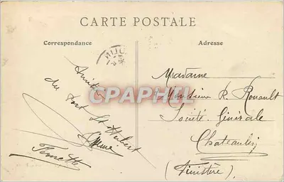 La Rance Pittoresque — vista do castelo de Châteaulin, Le Chêne-Vert — editor Passemarde, Dinan, n° 349 — Verso